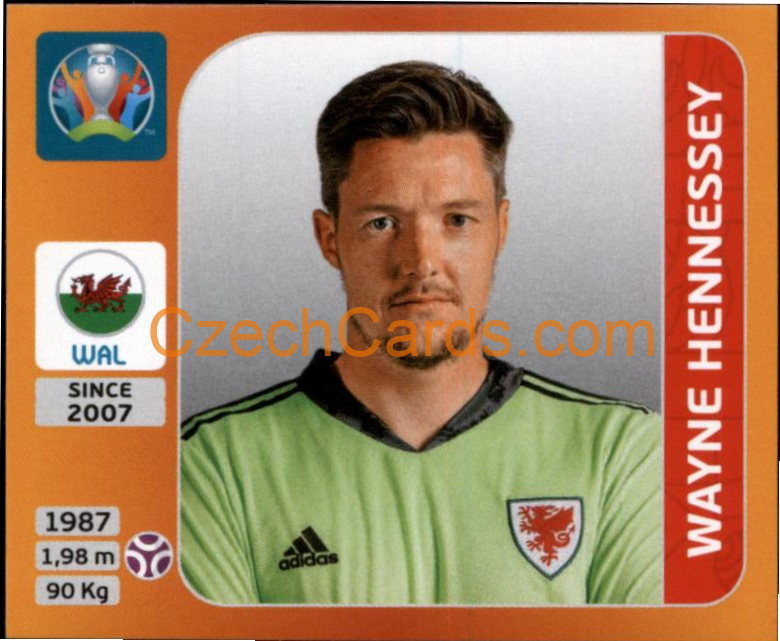 Wayne Hennessey 2020 Panini UEFA EURO sticker orange #99