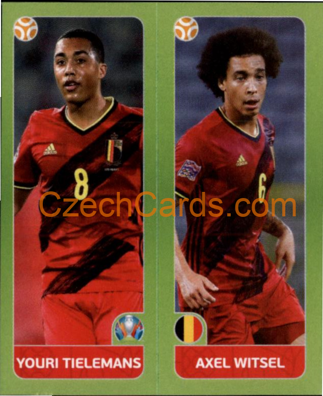 Youri Tielemans / Axel Witsel 2020 Panini UEFA EURO sticker orange #147