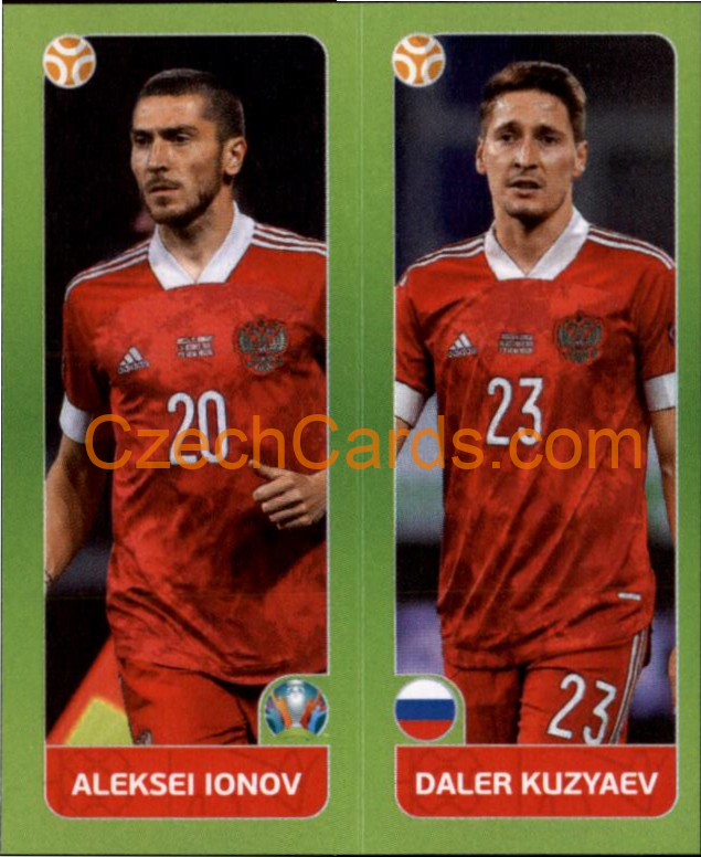 Aleksei Ionov / Daler Kuzyaev 2020 Panini UEFA EURO sticker orange #206