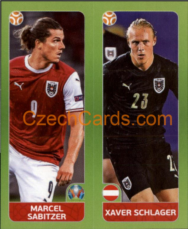 Marcel Sabitzer / Xaver Schlager 2020 Panini UEFA EURO sticker orange #260