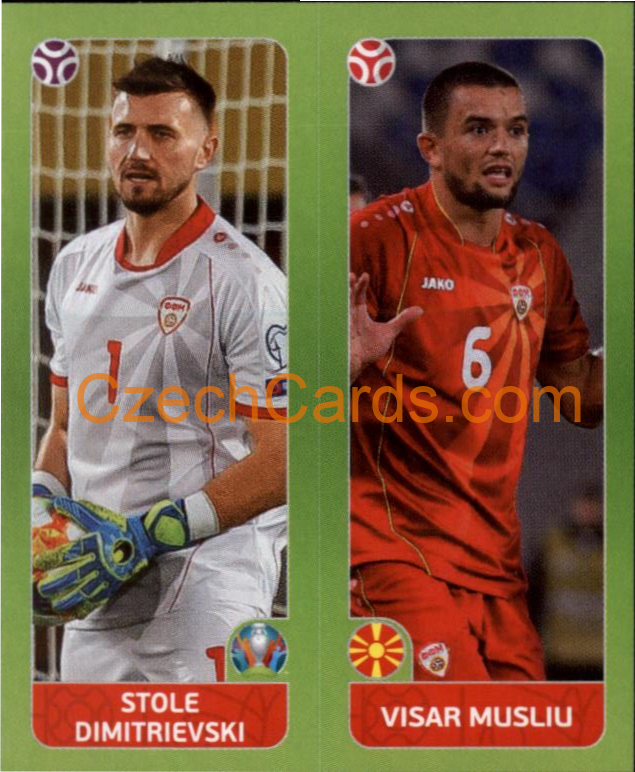 Stole Dimitrievski / Visar Musliu 2020 Panini UEFA EURO sticker orange #310