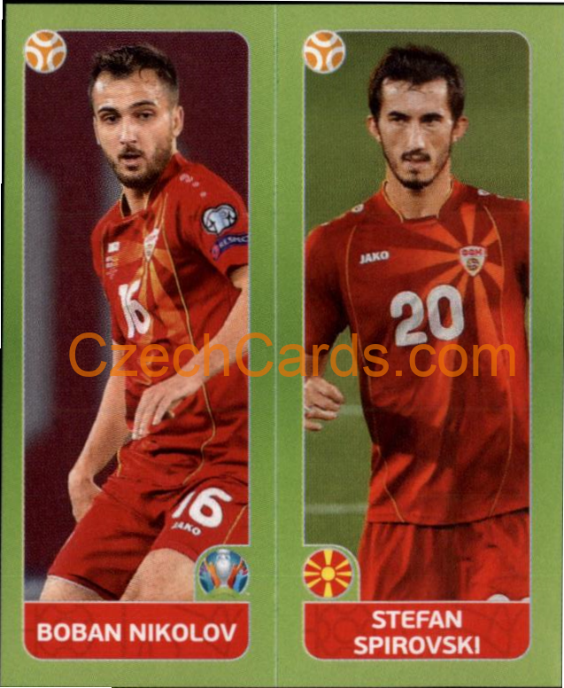 Boban Nikolov / Stefan Spirovski 2020 Panini UEFA EURO sticker orange #314