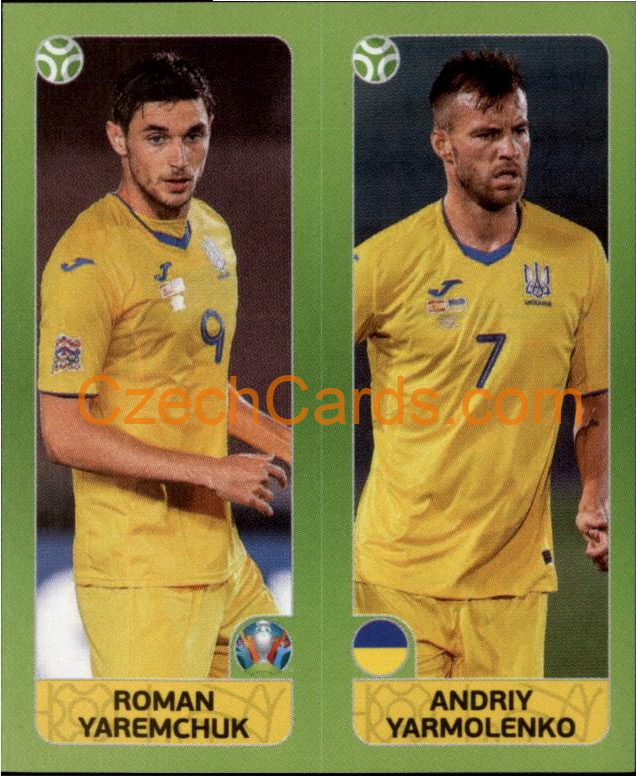 Yaremchuk / Yarmolenko 2020 Panini UEFA EURO sticker orange #321