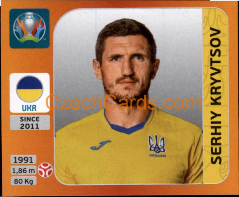Serhiy Kryvtsov 2020 Panini UEFA EURO sticker orange #326