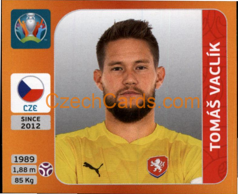 Tomáš Vaclík 2020 Panini UEFA EURO sticker orange #381