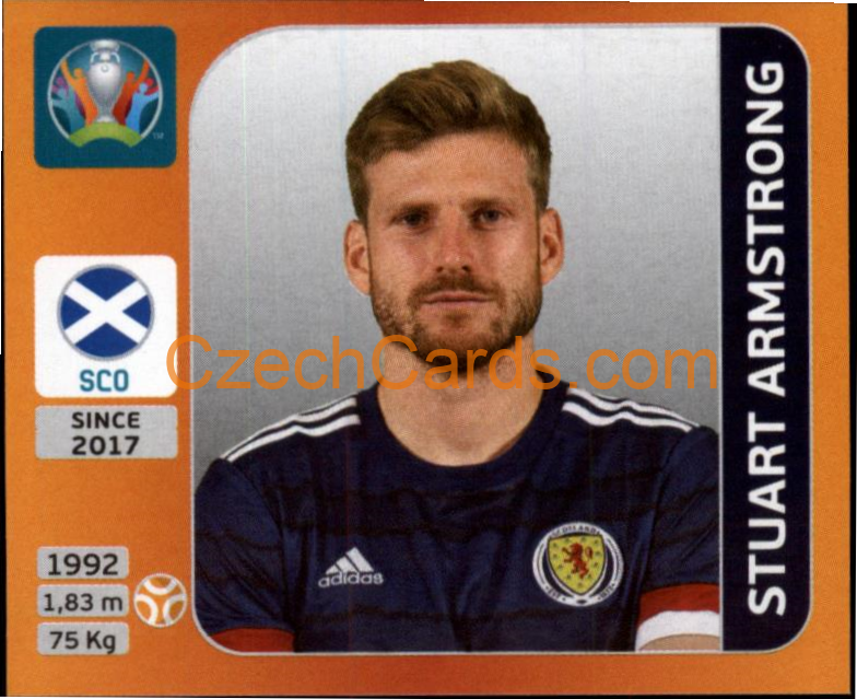 Stuart Armstrong 2020 Panini UEFA EURO sticker orange #444