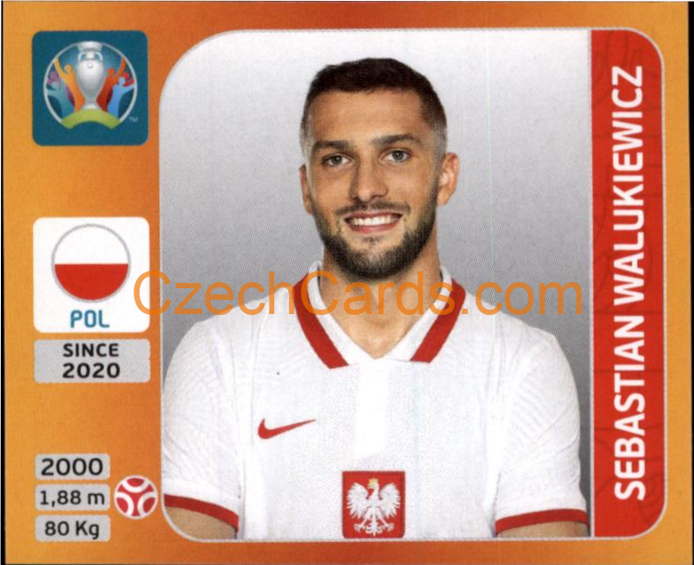 Sebastian Walukiewicz 2020 Panini UEFA EURO sticker orange #468