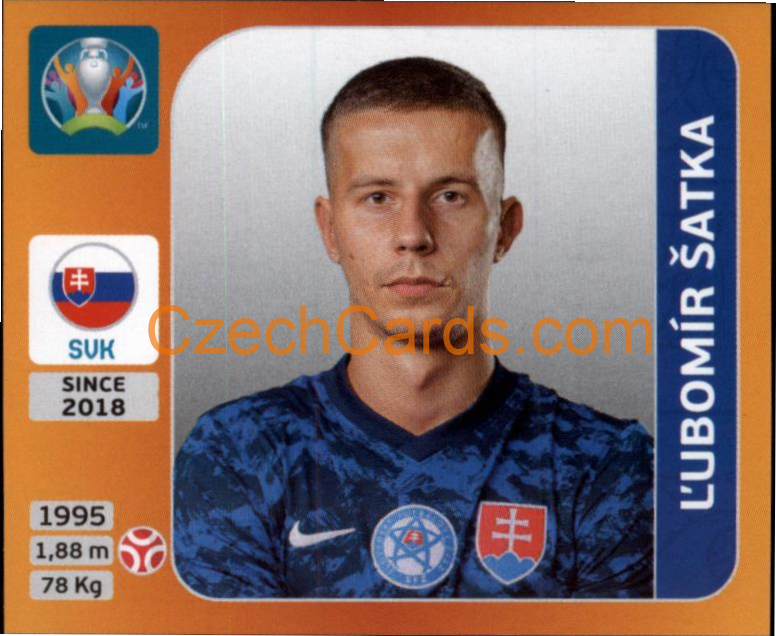 Ľubomír Šatka 2020 Panini UEFA EURO sticker orange #498