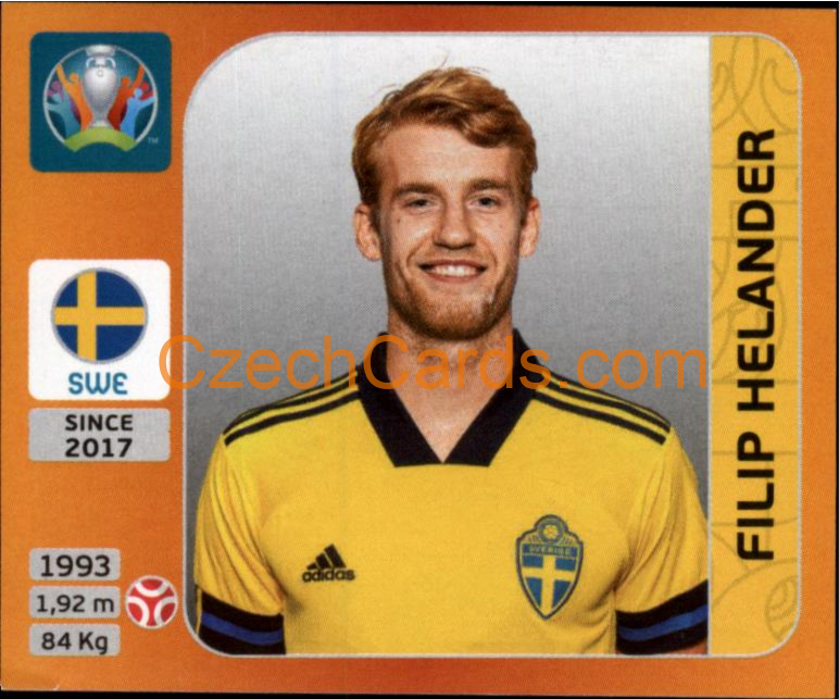 Filip Helander 2020 Panini UEFA EURO sticker orange #552