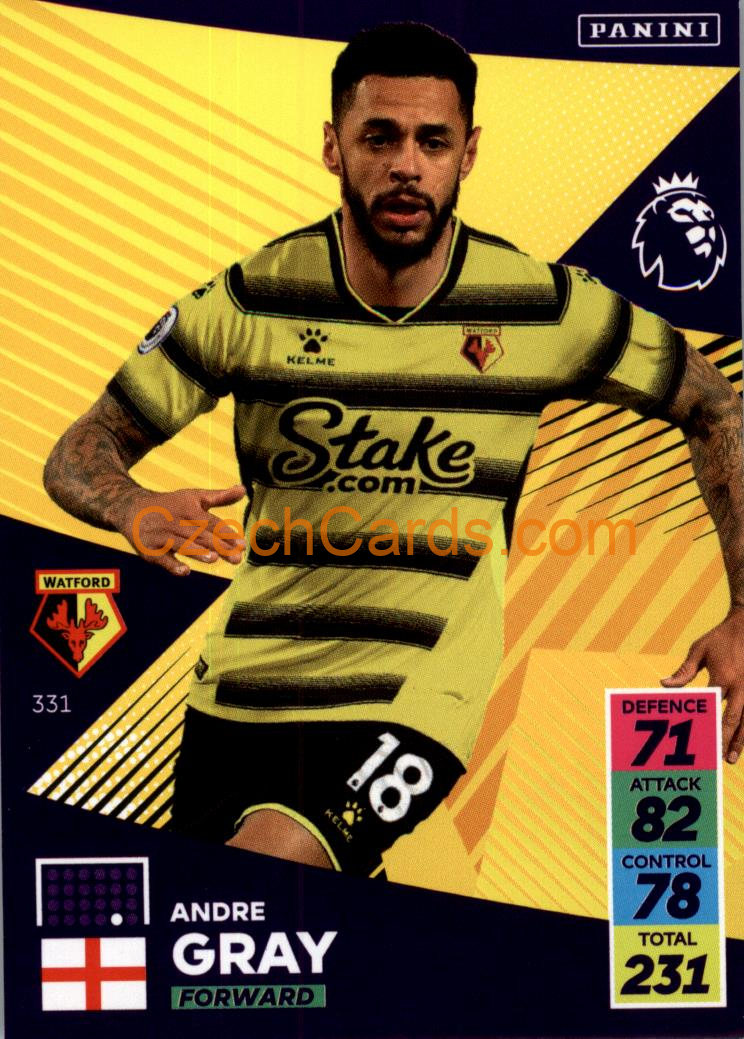 Andre Gray 2021/22 Panini Adrenalyn EPL #331