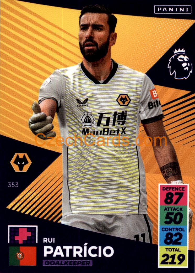 Rui Patrício 2021/22 Panini Adrenalyn EPL #353