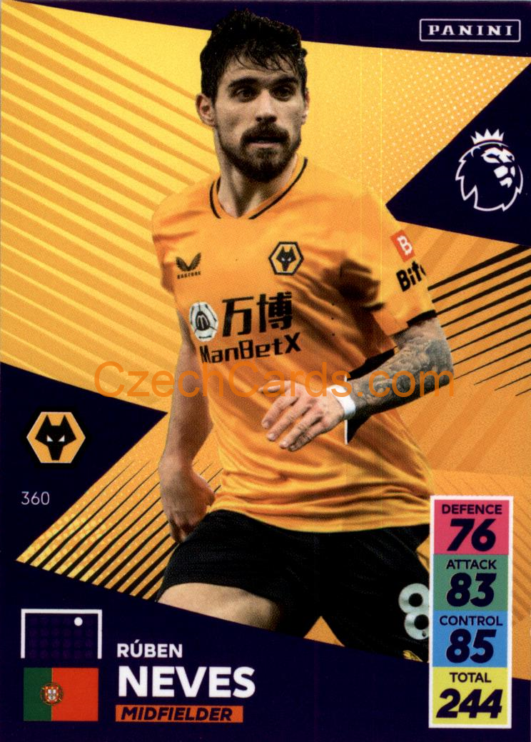 Rúben Neves 2021/22 Panini Adrenalyn EPL #360