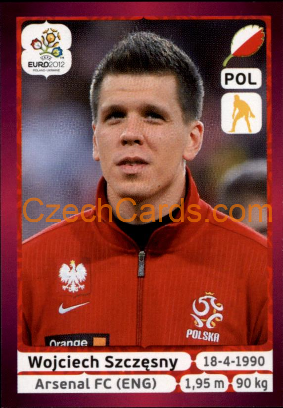 Wojciech Szczęsny 2012 Panini EURO sticker #55