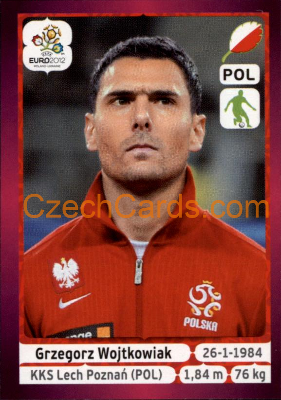 Grzegorz Wojtkowiak 2012 Panini EURO sticker #61
