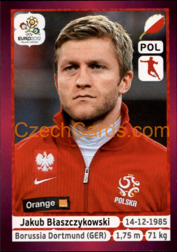 Jakub Błaszczykowski 2012 Panini EURO sticker #65