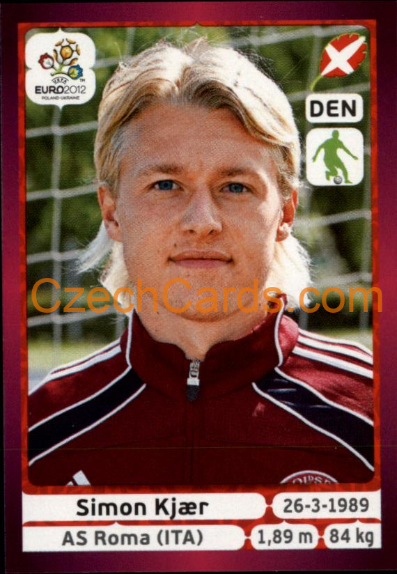 Simon Kjaer 2012 Panini EURO sticker #203