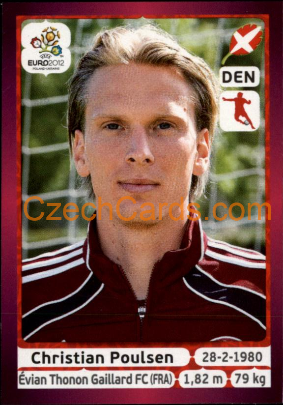 Christian Poulsen 2012 Panini EURO sticker #210