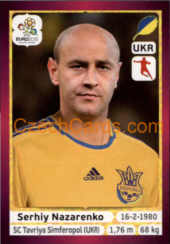 Serhiy Nazarenko 2012 Panini EURO sticker #415