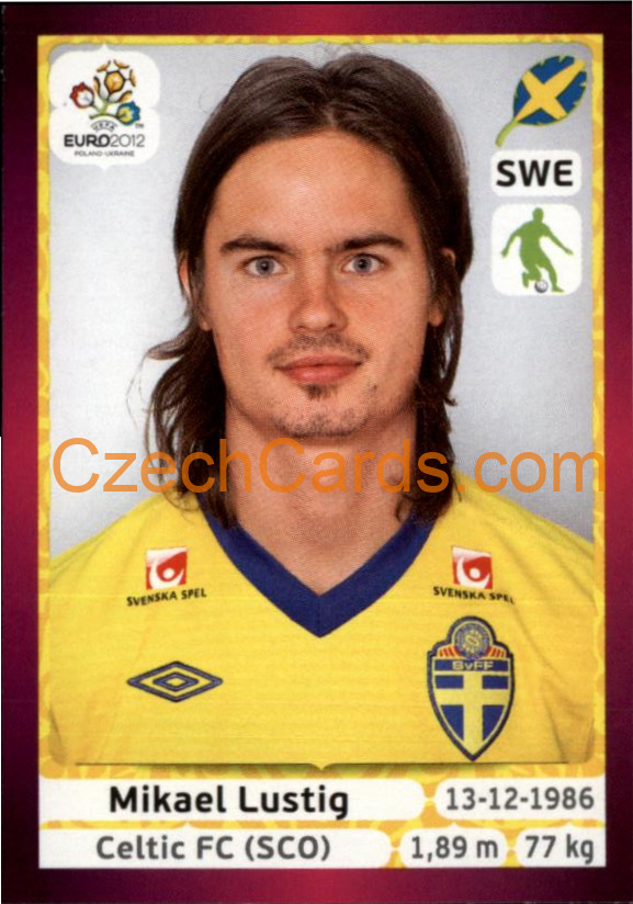 Mikael Lustig 2012 Panini EURO sticker #434