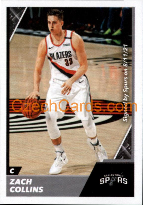 Zach Collins 2021/22 Panini NBA sticker and card #477