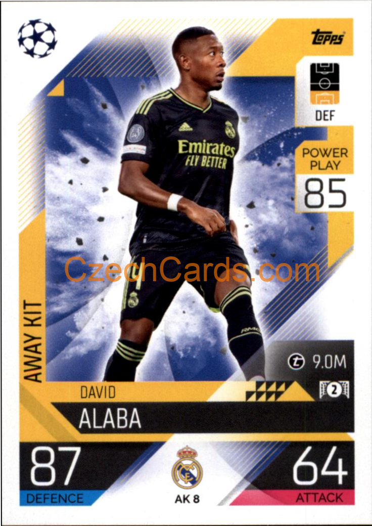 David Alaba (Real Madrid CF) 2022/23 Match Attax Extra #AK 8