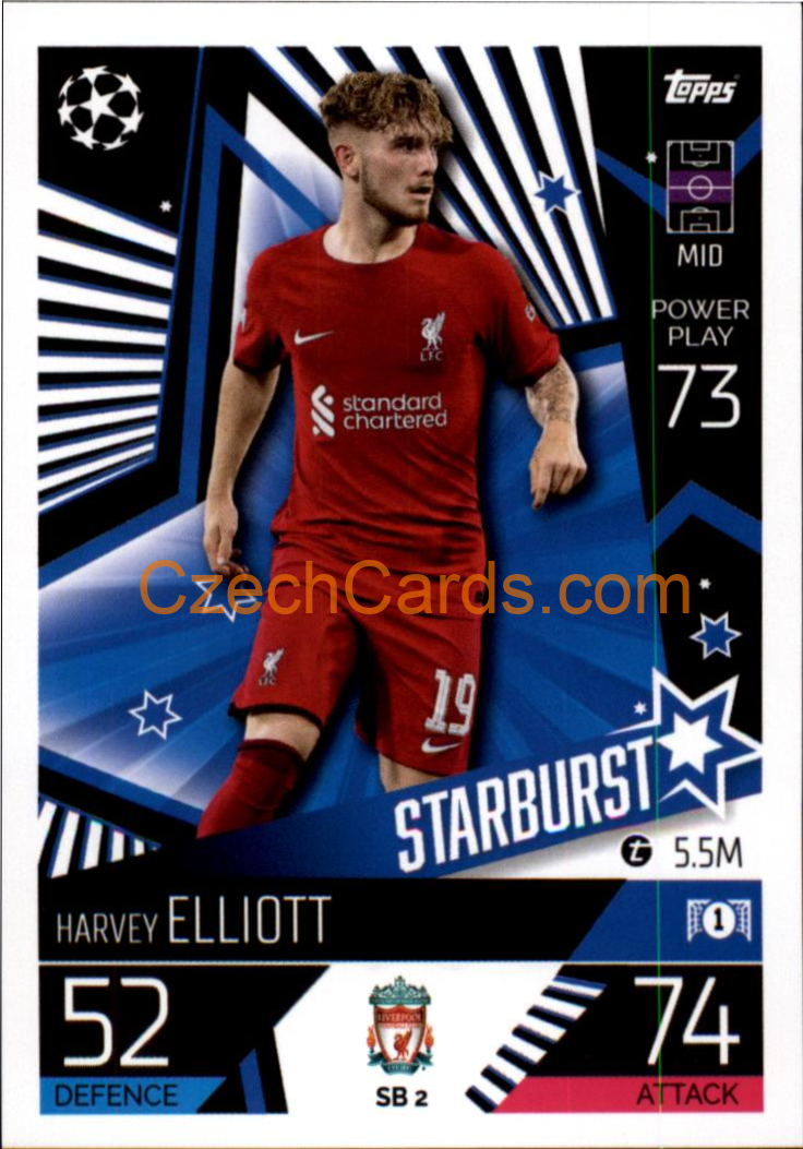 Harvey Elliott (Liverpool) 2022/23 Match Attax Extra #SB 2
