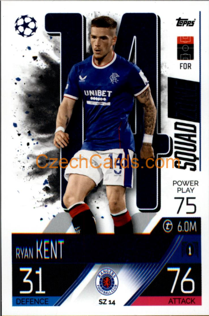Ryan Kent (Rangers FC) 2022/23 Match Attax Extra #SZ 14