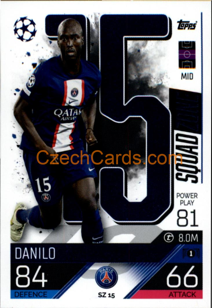 Danilo (Paris Saint-Germain) 2022/23 Match Attax Extra #SZ 15