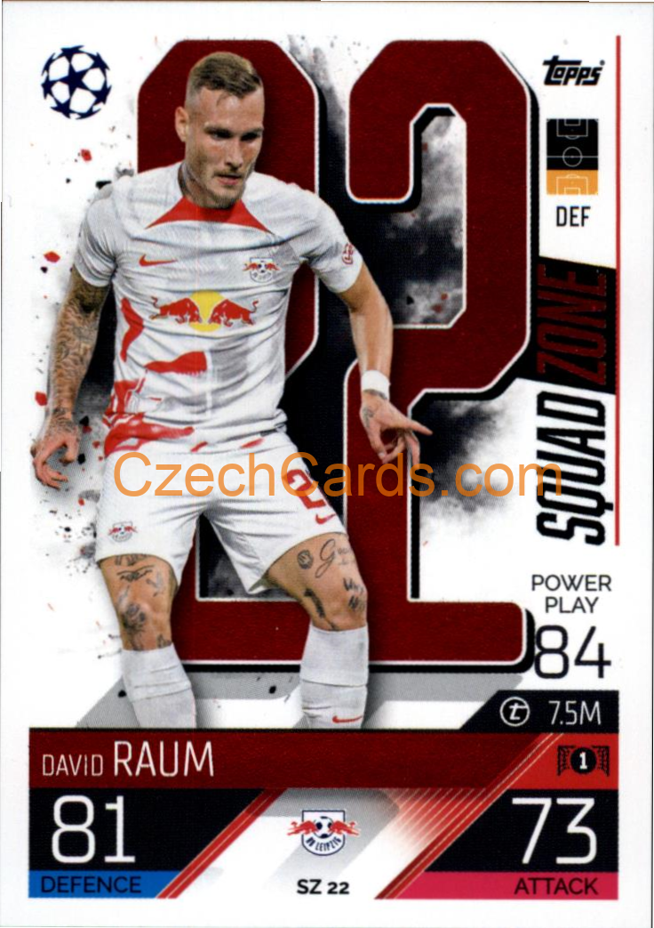 David Raum (RB Leipzig) 2022/23 Match Attax Extra #SZ 22