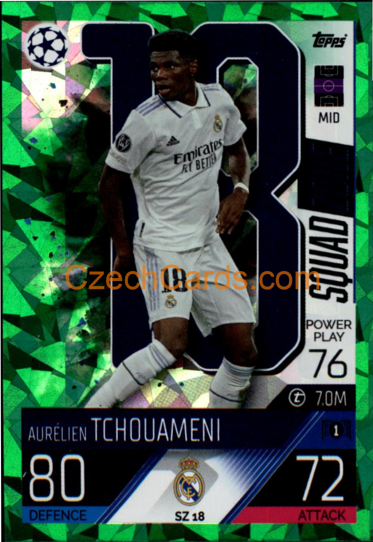 Aurélien Tchouaméni (Real Madrid CF)2022/23 Match Attax Extra Green #SZ 18