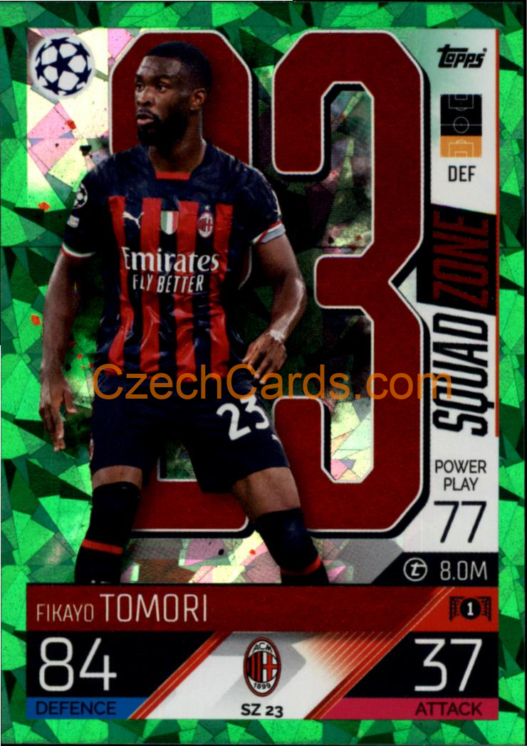 Fikayo Tomori (AC Milan) 2022/23 Match Attax Extra Green #SZ 23