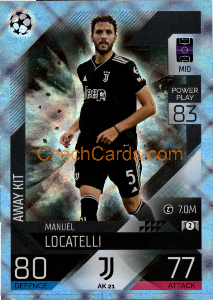 Manuel Locatelli (Juventus) 2022/23 Match Attax Extra Blue #AK 21