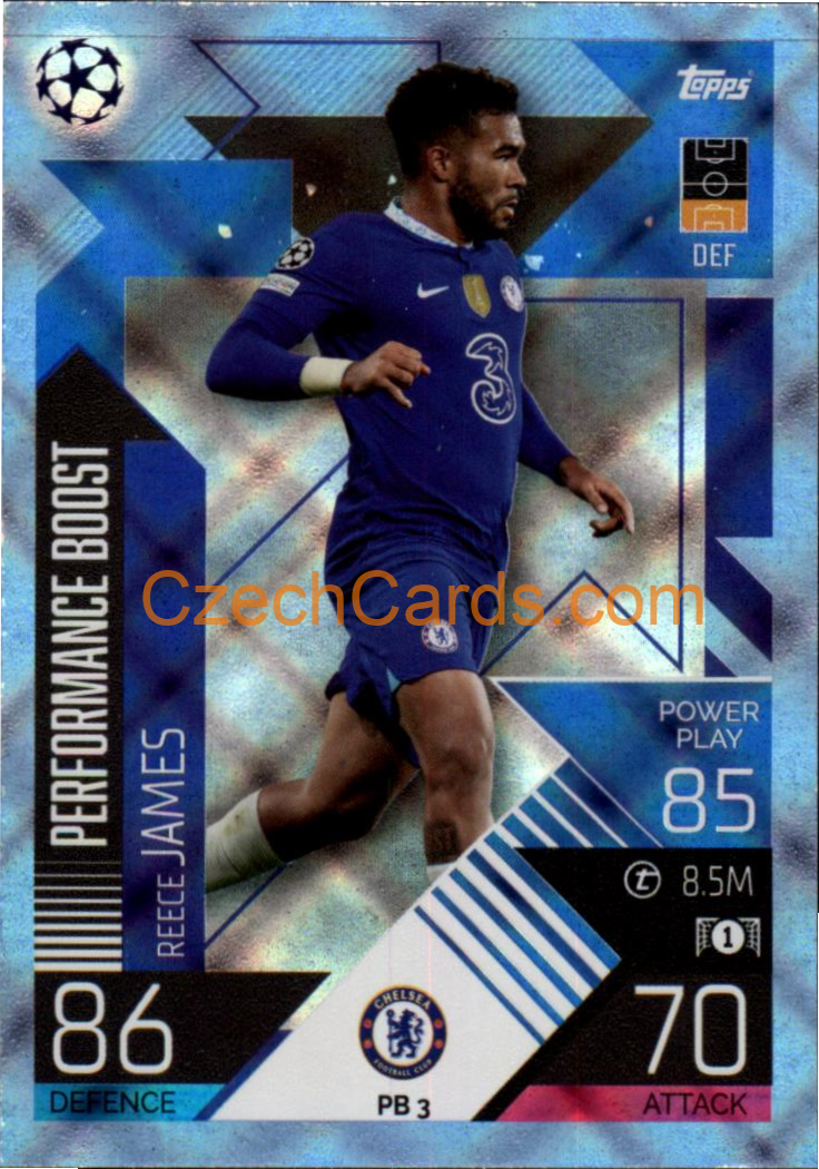Reece James (Chelsea) 2022/23 Match Attax Extra Blue #PB 3