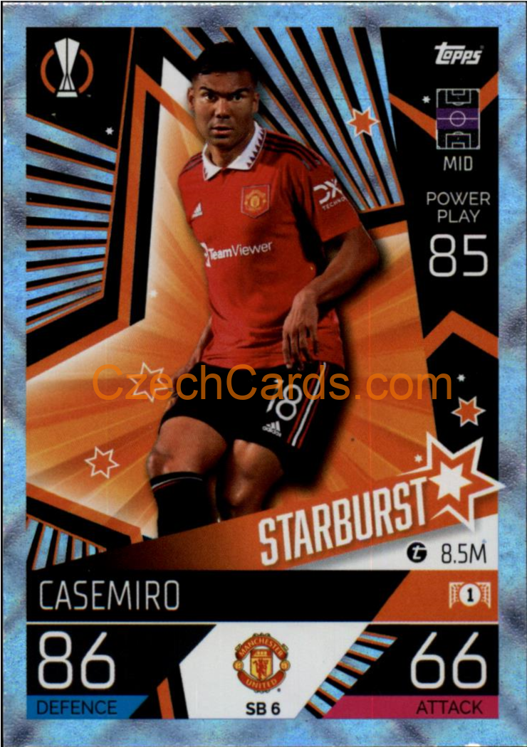 Casemiro (Manchester United) 2022/23 Match Attax Extra Blue #SB 6
