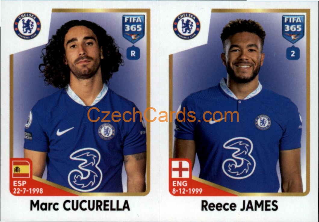 Marc Cucurella / Reece James 2023 Panini Fifa 365 sticker #57