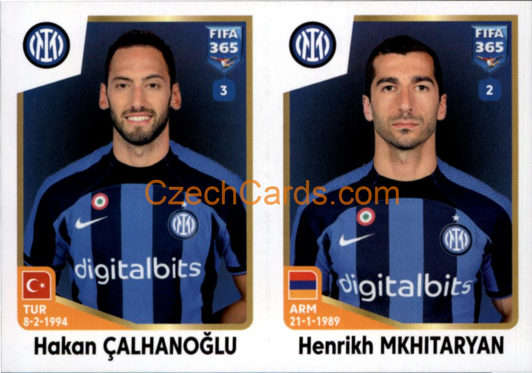 Hakan Çalhanoğlu / Henrikh Mkhitaryan 2023 Panini Fifa 365 sticker #304