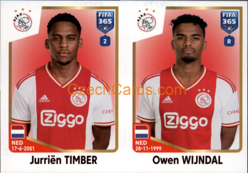Jurriën Timber / Owen Wijndal 2023 Panini Fifa 365 sticker #378