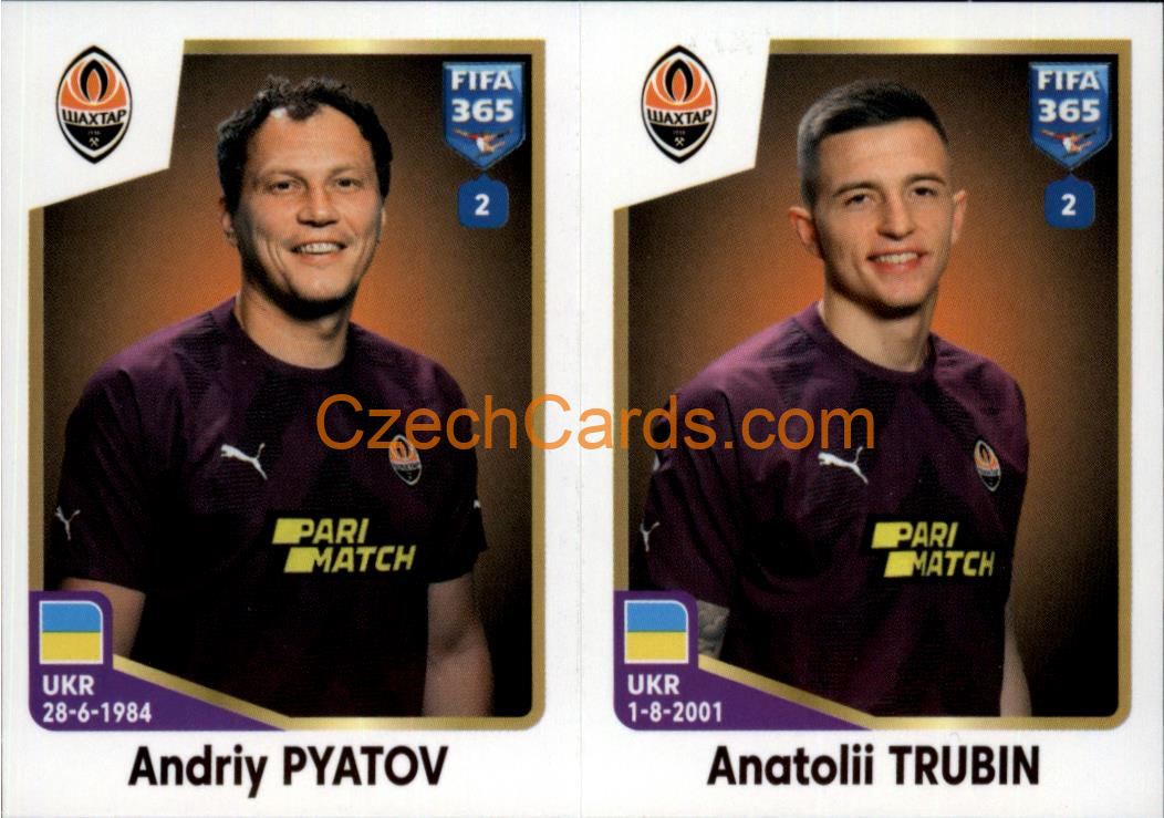 Andriy Pyatov / Anatolii Trubin 2023 Panini Fifa 365 sticker #406