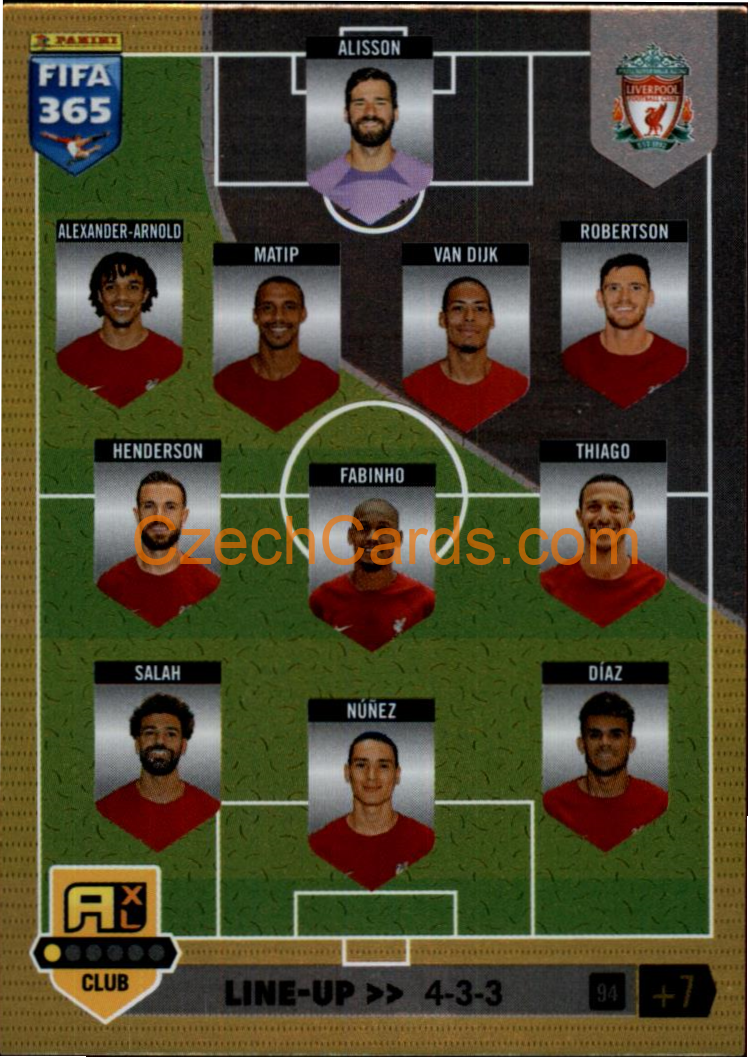 Line-up Liverpool FC 2023 FIFA 365 Adrenalyn #94
