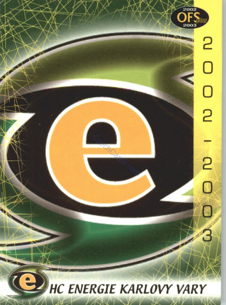 HC Energie Karlovy Vary OFS 2002/03 Team Logo Z3