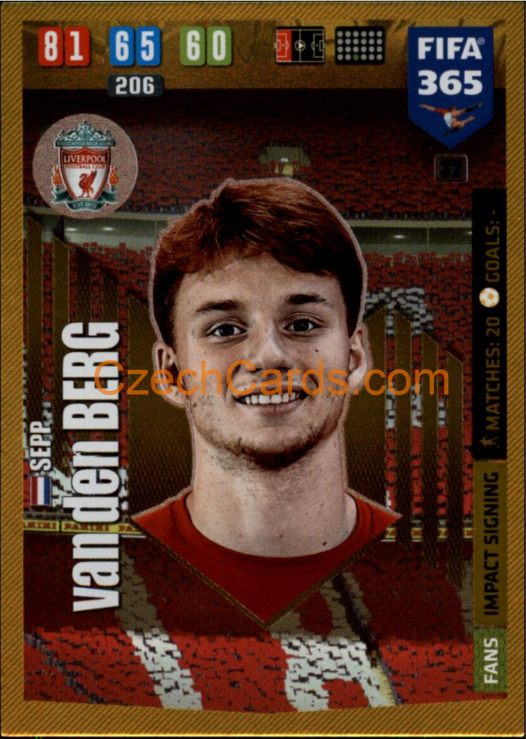Sepp van den Berg 2020 Panini FIFA 365 Adrenalyn IMPACT #32