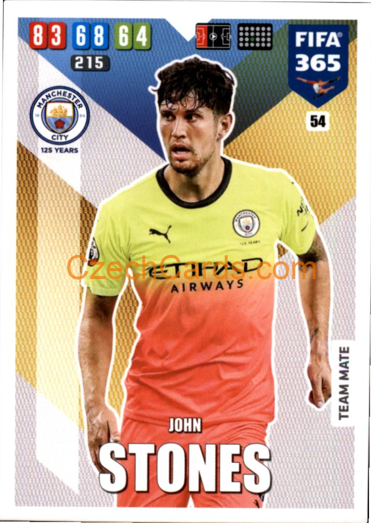 John Stones 2020 Panini FIFA 365 Adrenalyn #54