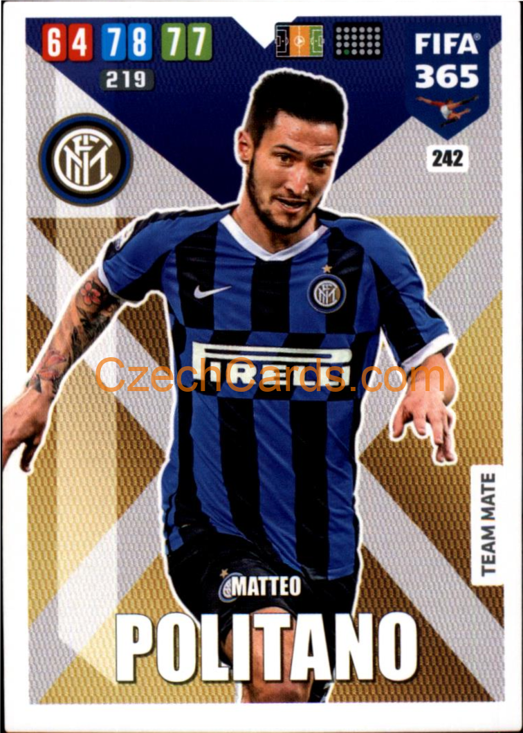Matteo Politano 2020 Panini FIFA 365 Adrenalyn #242