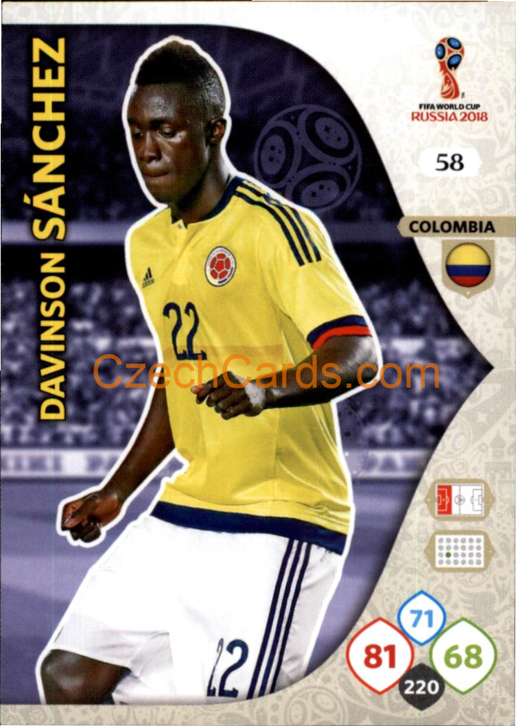 Davinson Sánchez 2018 Panini WC Russia  Adrenalyn #58