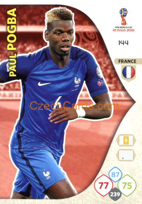 Paul Pogba 2018 Panini WC Russia  Adrenalyn #144