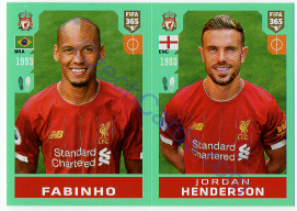 Fabinho - Jordan Henderson Panini 2020 FIFA 365 #26