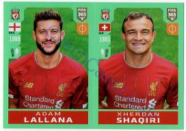 Adam Lallana - Xherdan Shaqiri Panini 2020 FIFA 365 #31