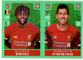 Divock Origi - Roberto Firmino Panini 2020 FIFA 365 #33