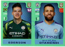 Ederson - Nicolás Otamendi Panini 2020 FIFA 365 #38