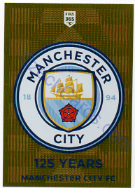 Manchester City FC Logo Panini 2020 FIFA 365 #45 GOLD